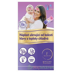 FORTE Náplasť uľavujúca od bolesti hlavy a teploty 5x12 cm, 1 ks
