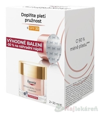 Eucerin HYALURON-FILLER+ELASTICITY Denný krém Rosé 50ml + náhradná náplň