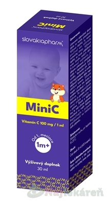 Slovakiapharm MiniC Vitamín C pre deti od 1. mesiaca 30 ml kúpite na Najlekaren.eu