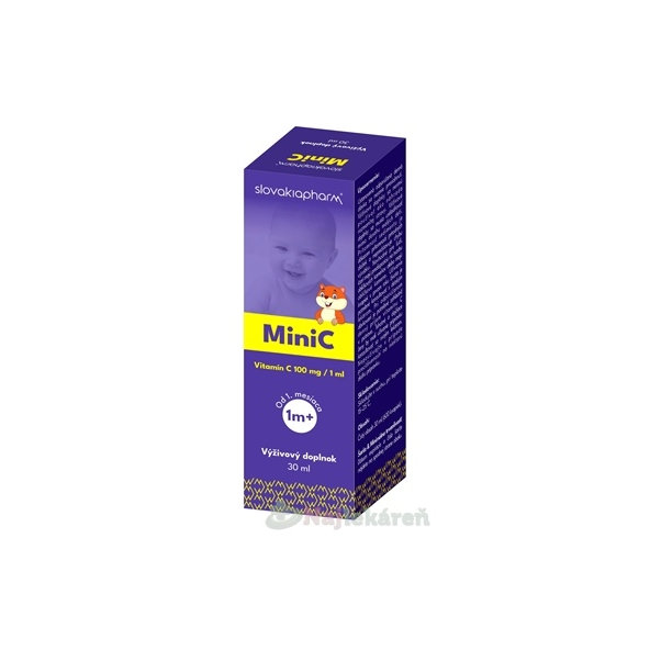 Slovakiapharm MiniC Vitamín C pre deti od 1. mesiaca 30 ml
