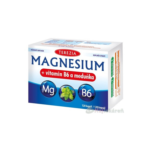 TEREZIA MAGNESIUM + vitamín B6 a medovka 120 kapsúl