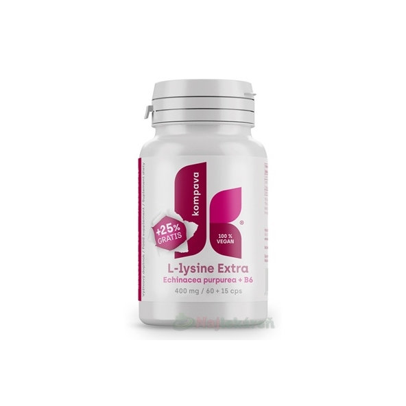 kompava L-LYSINE Extra kapsuly 60+15 zadarmo