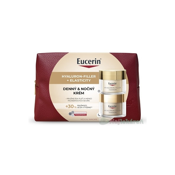 Eucerin Vianočná taštička HYALURON-FILLER + ELASTICITY denný krém + nočný krém