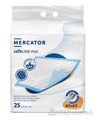 Mercator safeline Pad podložka pod pacienta 40 x 60 cm 25 ks