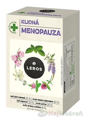 LEROS POKOJNÁ MENOPAUZA bylinný čaj, nálevové vrecká 20 x 1,3 g (26 g) kúpite na Najlekaren.eu