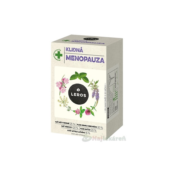 LEROS POKOJNÁ MENOPAUZA bylinný čaj, nálevové vrecká 20 x 1,3 g (26 g)