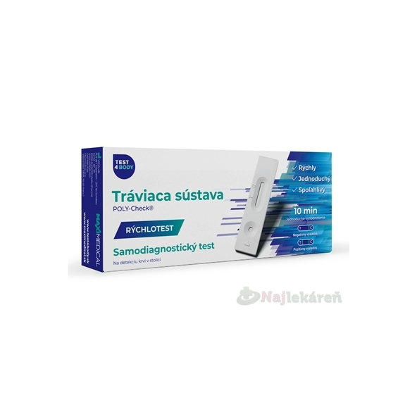 MAXIMEDICAL Rýchlotest Tráviaca sústava samodiagnostický test zo stolice 1 set