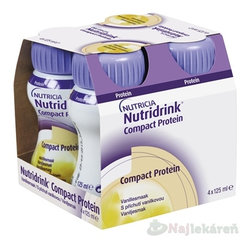 Nutridrink Compact Protein s vanilkovou príchuťou 4 x 125 ml