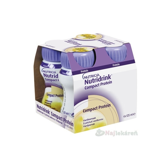 Nutridrink Compact Protein s vanilkovou príchuťou 4 x 125 ml