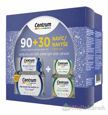 Centrum Silver pre mužov + Silver Vianočný balíček 90 + 30 tabliet