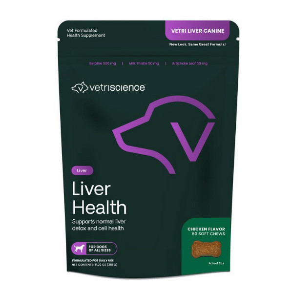 VetriScience Vetri-Liver Canine žuvacie tablety na podporu zdravia pečene 60 tabliet