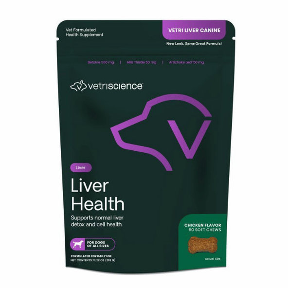 VetriScience Vetri-Liver Canine žuvacie tablety na podporu zdravia pečene 60 tabliet