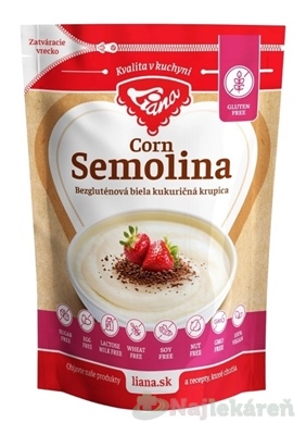 Liana Corn Semolina biela kukuričná krupica bezgluténová 250 g