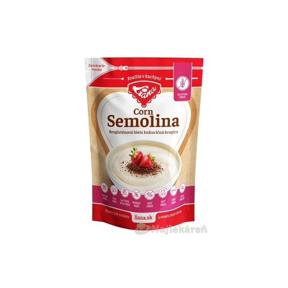 Liana Corn Semolina biela kukuričná krupica bezgluténová 250 g