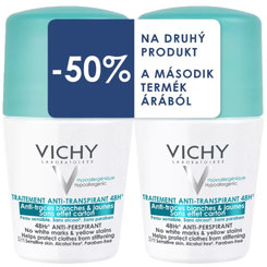 VICHY DEO ANTI-TRACE ROLL-ON proti nadmernému poteniu DUO 2x50ml