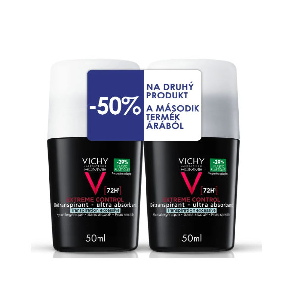 VICHY HOMME 72H Extreme Control 2x50ml