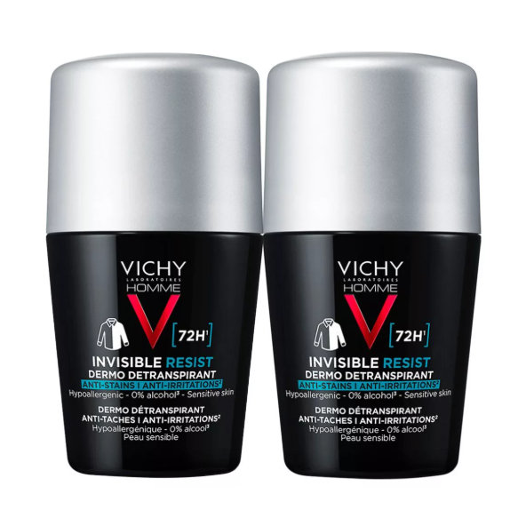 VICHY HOMME Invisible Resist 72H antiperspirant pre mužov 2x50ml