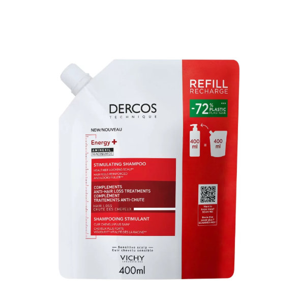 VICHY Dercos Energy+ šampón náhradná náplň 400ml