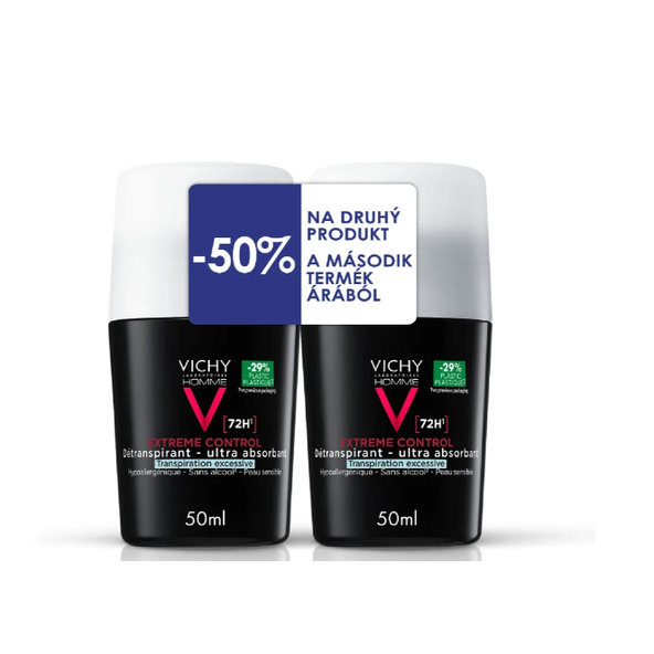 VICHY HOMME 72H Extreme Control 2x50ml