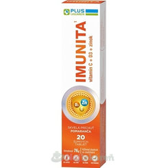 PLUS LEKÁREŇ Imunita, vitamín C+D+zinok, pomaranč 20 šumivých tabliet
