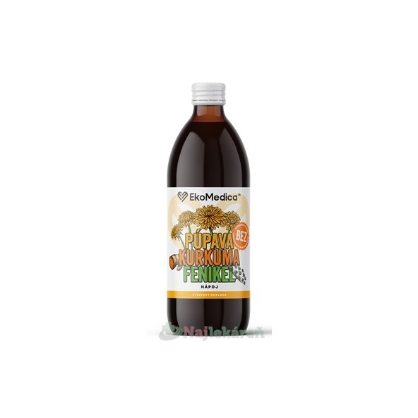EkoMedica SK Púpava Kurkuma Fenikel nápoj 500 ml