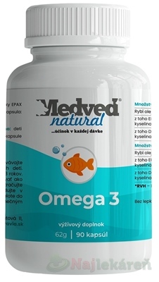 Medveď natural Omega 3 90 kapsúl