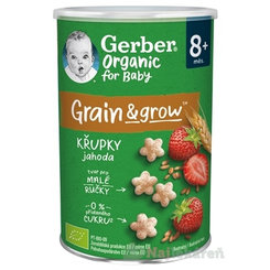 Gerber Organic CHRUMKY Pšeničné jahoda 8m+ 35g