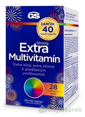 GS Extra Strong Multivitamín Darček 90 + 40 tabliet navyše kúpite na Najlekaren.eu