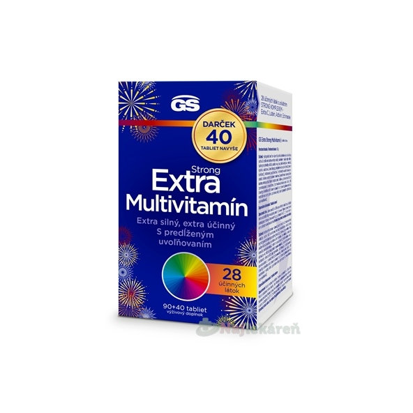 GS Extra Strong Multivitamín Darček 90 + 40 tabliet navyše