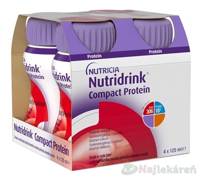 Nutridrink Compact Protein s príchuťou lesného ovocia 4 x 125 ml kúpite na Najlekaren.eu