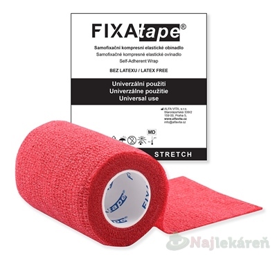 FIXATAPE Stretch samofixačné ovínadlo 7,5 cm x 450 cm červené 1 kus kúpite na Najlekaren.eu