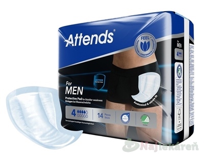 ATTENDS For Men 4 vložky inkontinenčné 14 ks