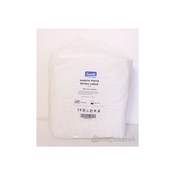 Sanete Pants inkontinenčné nohavičky XL savosť 1350 ml 10 ks