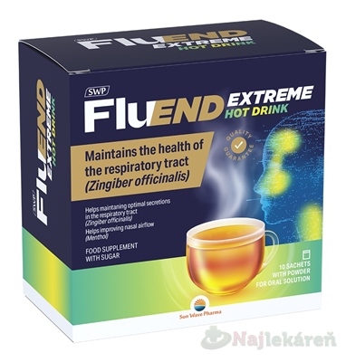 SWP FluEND EXTREME Hot Drink nápoj v prášku 10 ks