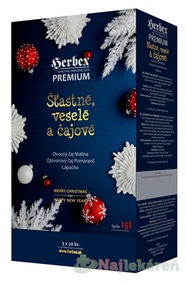 HERBEX Premium Štastné, veselé a čajové čaje (ovocný čaj + zázvorový čaj + lapacho) vrecúška 3x20 ks kúpite na Najlekaren.eu