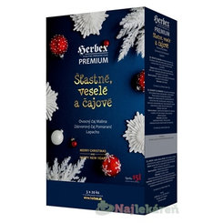 HERBEX Premium Štastné, veselé a čajové čaje (ovocný čaj + zázvorový čaj + lapacho) vrecúška 3x20 ks