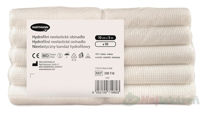 Ovínadlo hydrofilné neelastické pletené 10cmx5m 10ks