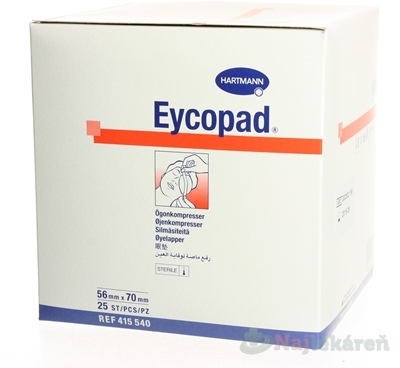 Eycopad očný kompres sterilný 56 mm x 70 mm 25 ks kúpite na Najlekaren.eu