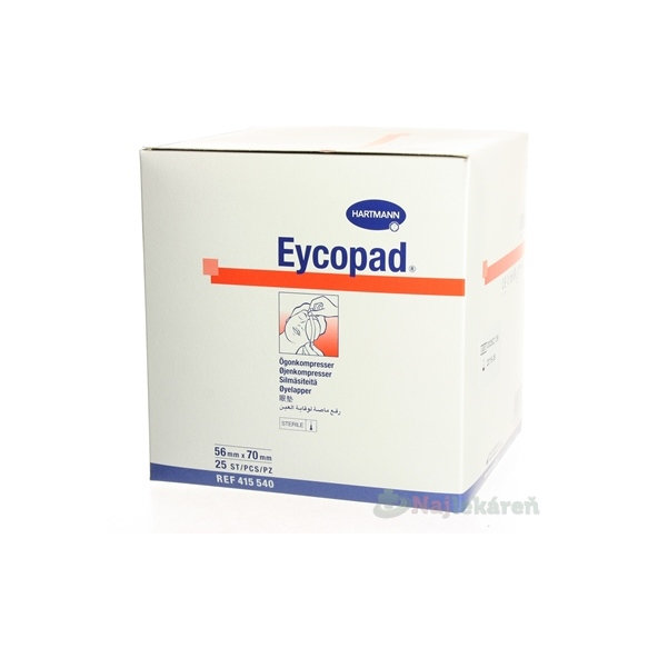 Eycopad očný kompres sterilný 56 mm x 70 mm 25 ks