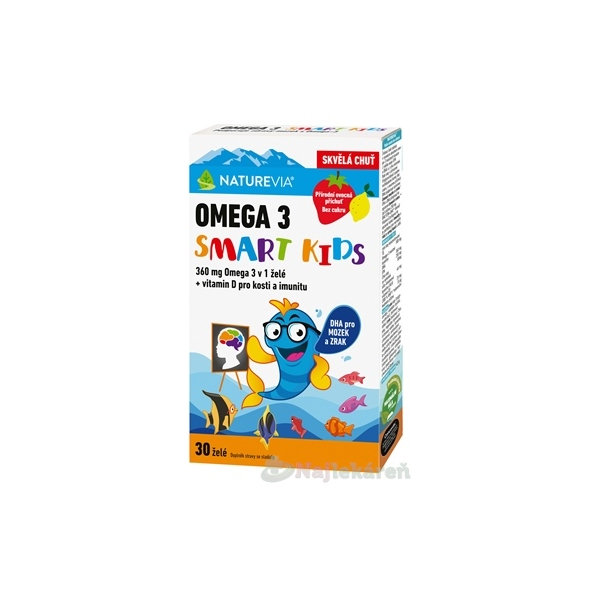 NATUREVIA Omega 3 Smart KIDS 30 želé tabliet