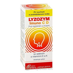 LYZOZYM IMUNO C D SO SELÉNOM A VITAMÍNMI E a K na cmúľanie 40 ks