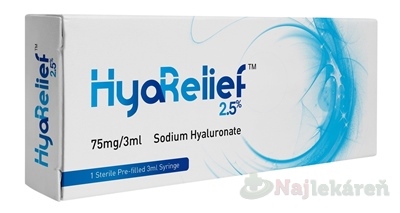 E-shop HyaRelief 2,5 % gél hyaluronátu sodného 75 mg 3 ml