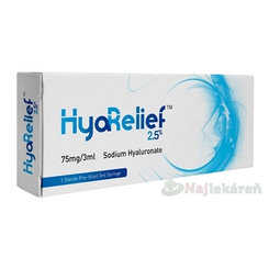 HyaRelief 2,5 % gél hyaluronátu sodného 75 mg 3 ml