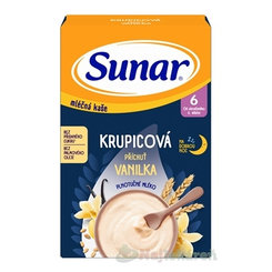 SUNAR mliečna KAŠA KRUPICOVÁ Na dobrú noc vanilka 6m+ 210 g