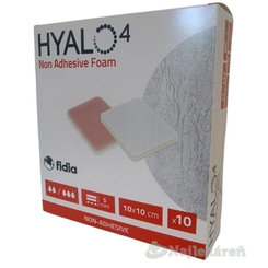 HYALO4 Non-Adhesive Foam 10x10 cm penové krytie na rany 10 ks