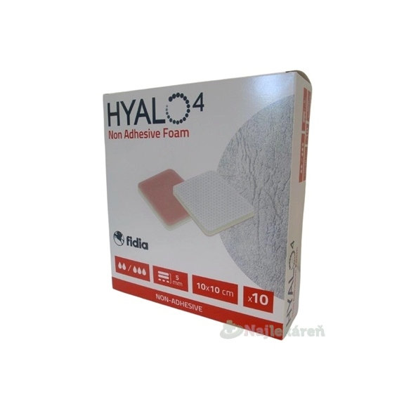 HYALO4 Non-Adhesive Foam 10x10 cm penové krytie na rany 10 ks