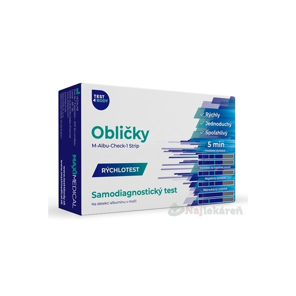 MAXIMEDICAL Rýchlotest Obličky samodiagnostický test z moču 1 set