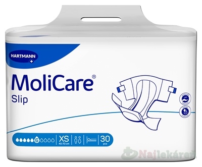 MoliCare Slip extra plus 6 kvapiek XS 40 - 70 cm 30 ks