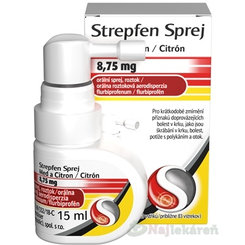 Strepfen Sprej Med a Citrón 8,75 mg 15ml