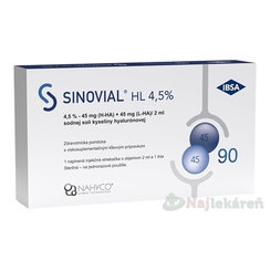 SINOVIAL HL 4,5 % intraartikulárny roztok kyseliny hyalurónovej 2 ml